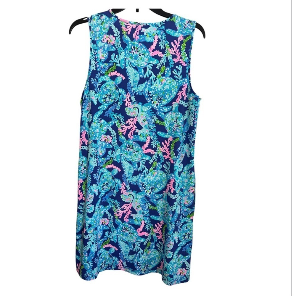 Lilly Pulitzer Blue and Pink V-Neck Swim Cover-Up - Picture 3 of 10